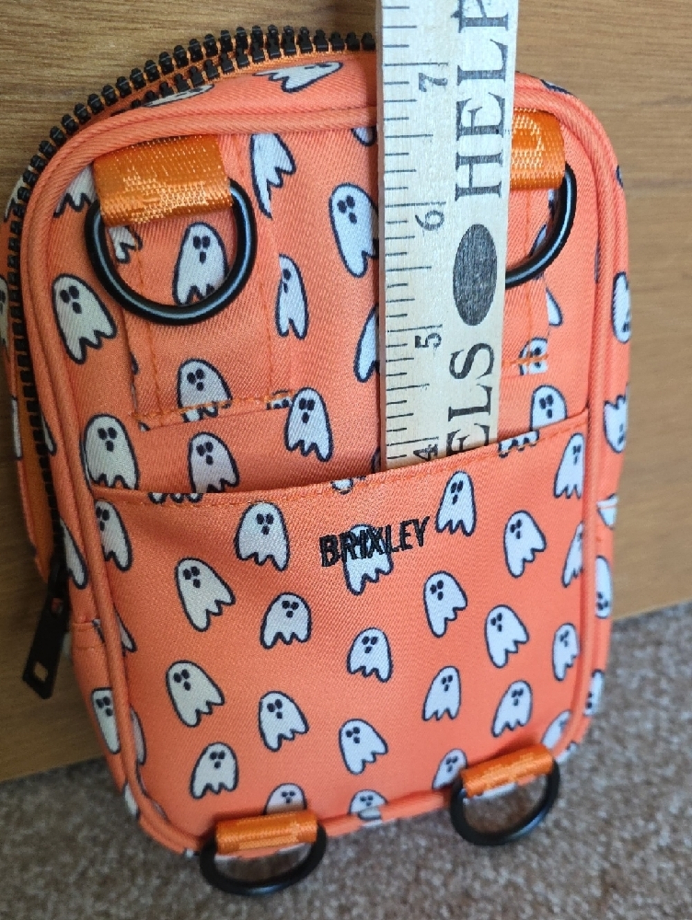 Ghost Print Crossbody Pouch - Orange - Picture 3 of 4